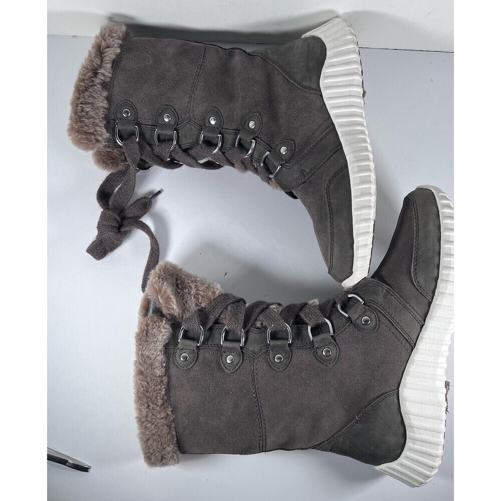 Johnston & Murphy XC4 Waterproof Suede Shearling Fur Lined Boots Women's Size 8M - Picture 5 of 9